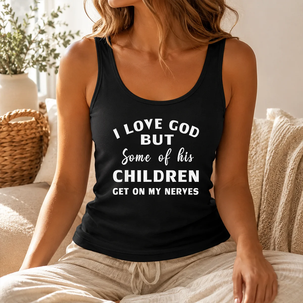 Premium I Love God But Some Of His Children Get On My Nerves Shirt - Image 3