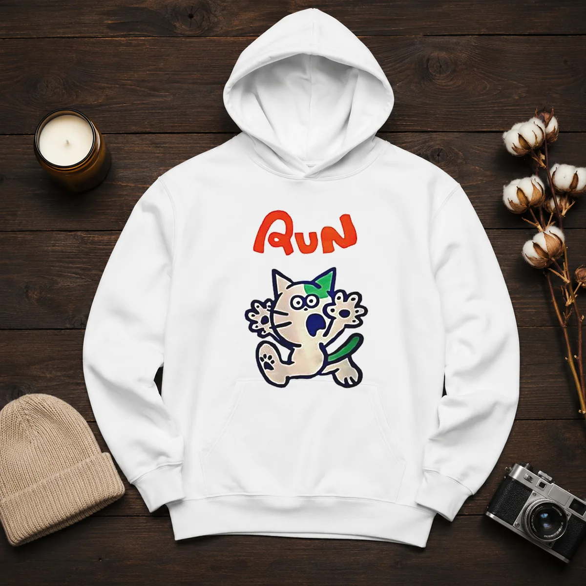 Good Running Scared Cartoon Cat Shirt - Image 6