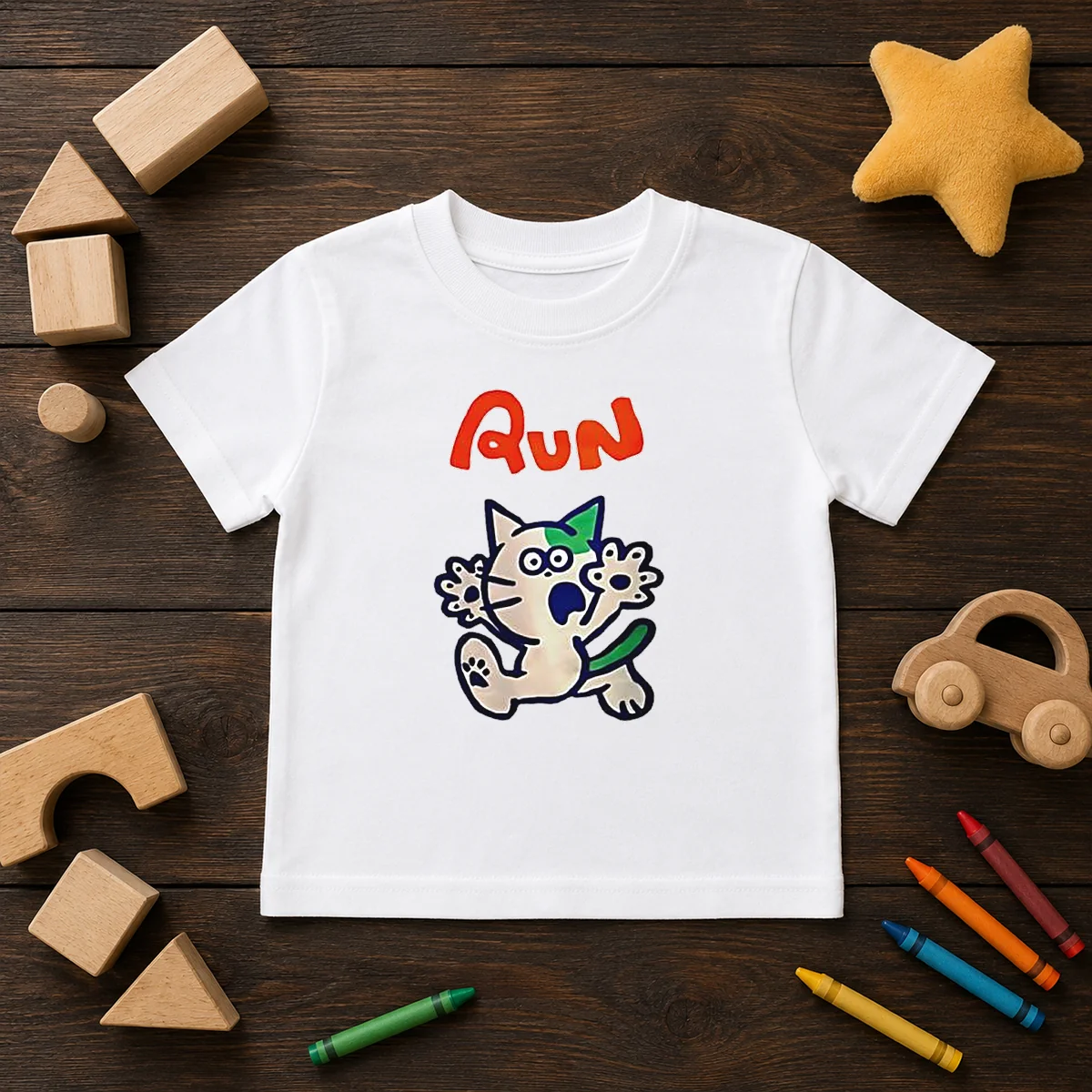Good Running Scared Cartoon Cat Shirt - Image 9