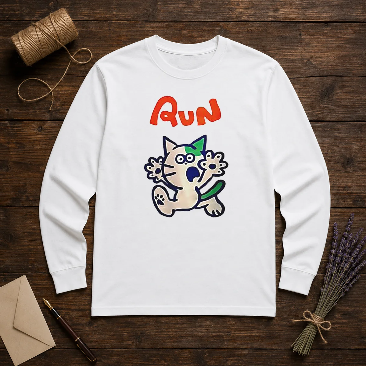 Good Running Scared Cartoon Cat Shirt - Image 5