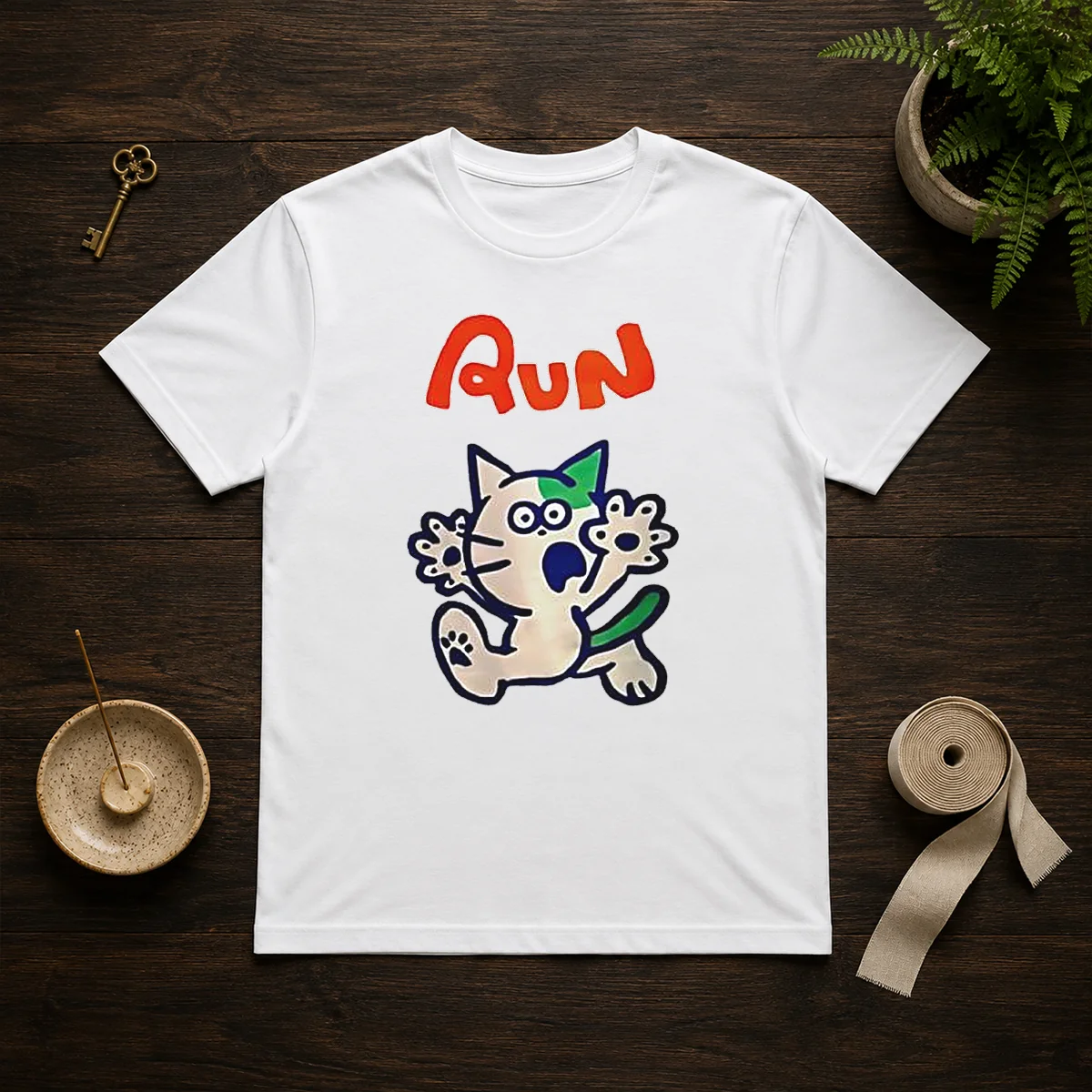 Good Running Scared Cartoon Cat Shirt