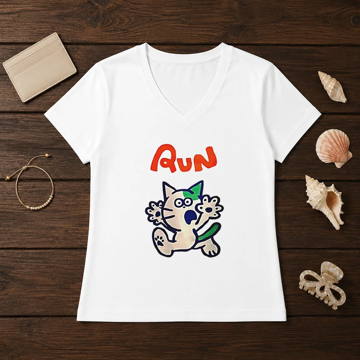 Good Running Scared Cartoon Cat Shirt - Image 2