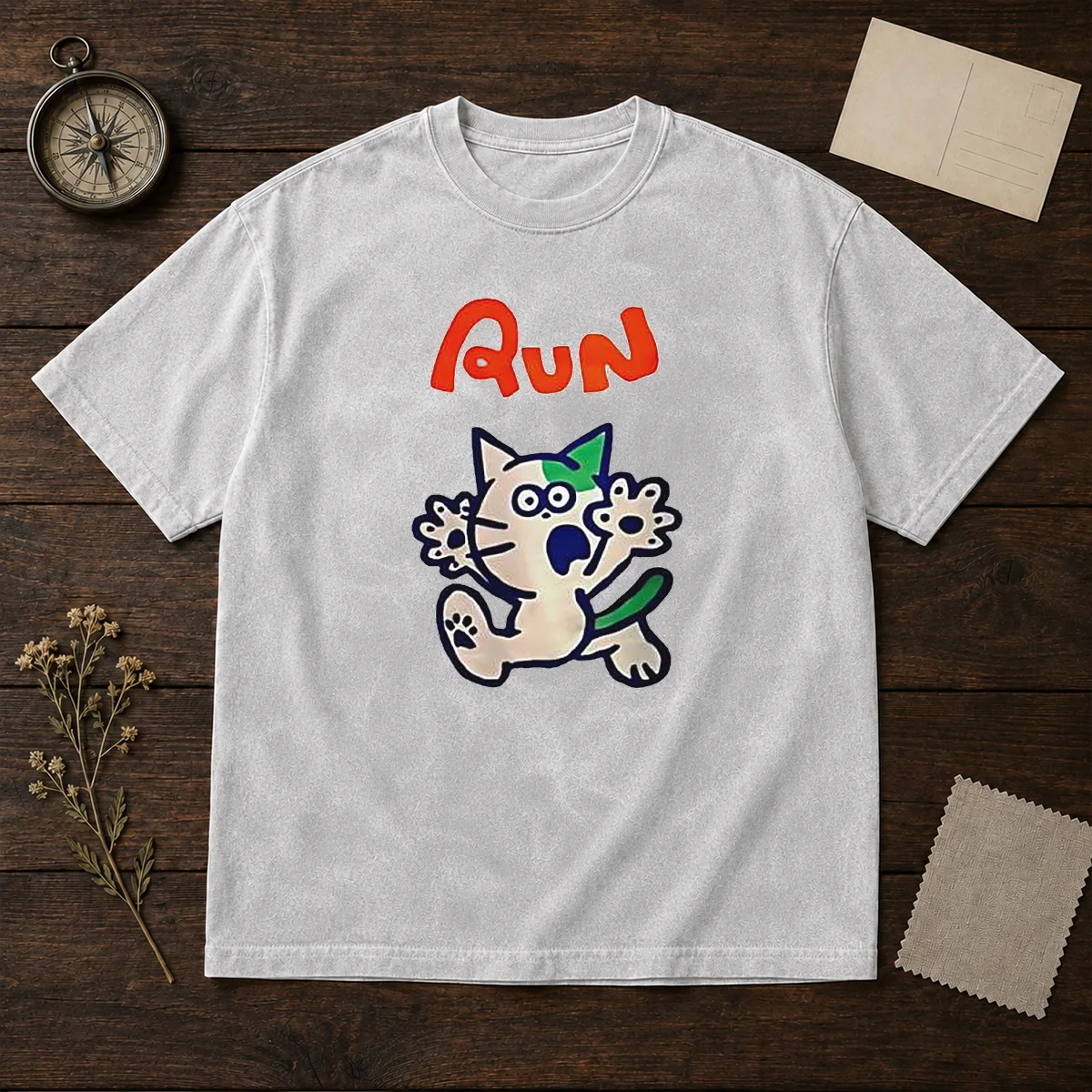 Good Running Scared Cartoon Cat Shirt - Image 8