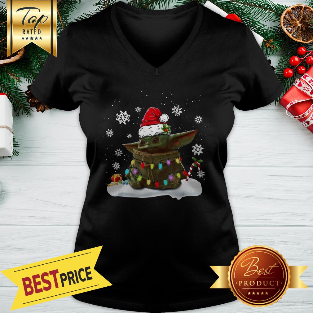 The Mandalorian Baby Yoda Santa Christmas Shirt - Image 2