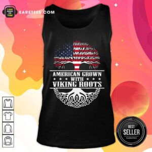 Alternative view of American Grown With Viking Roots American Flag Shirt