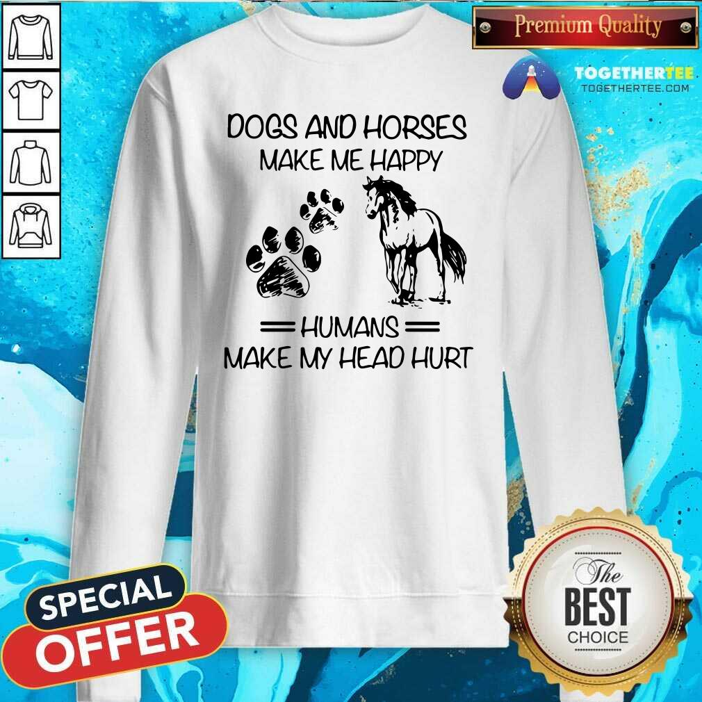 Cool DOGS AND HORSES Premium Fit Ladies Tee Shirt - Image 5