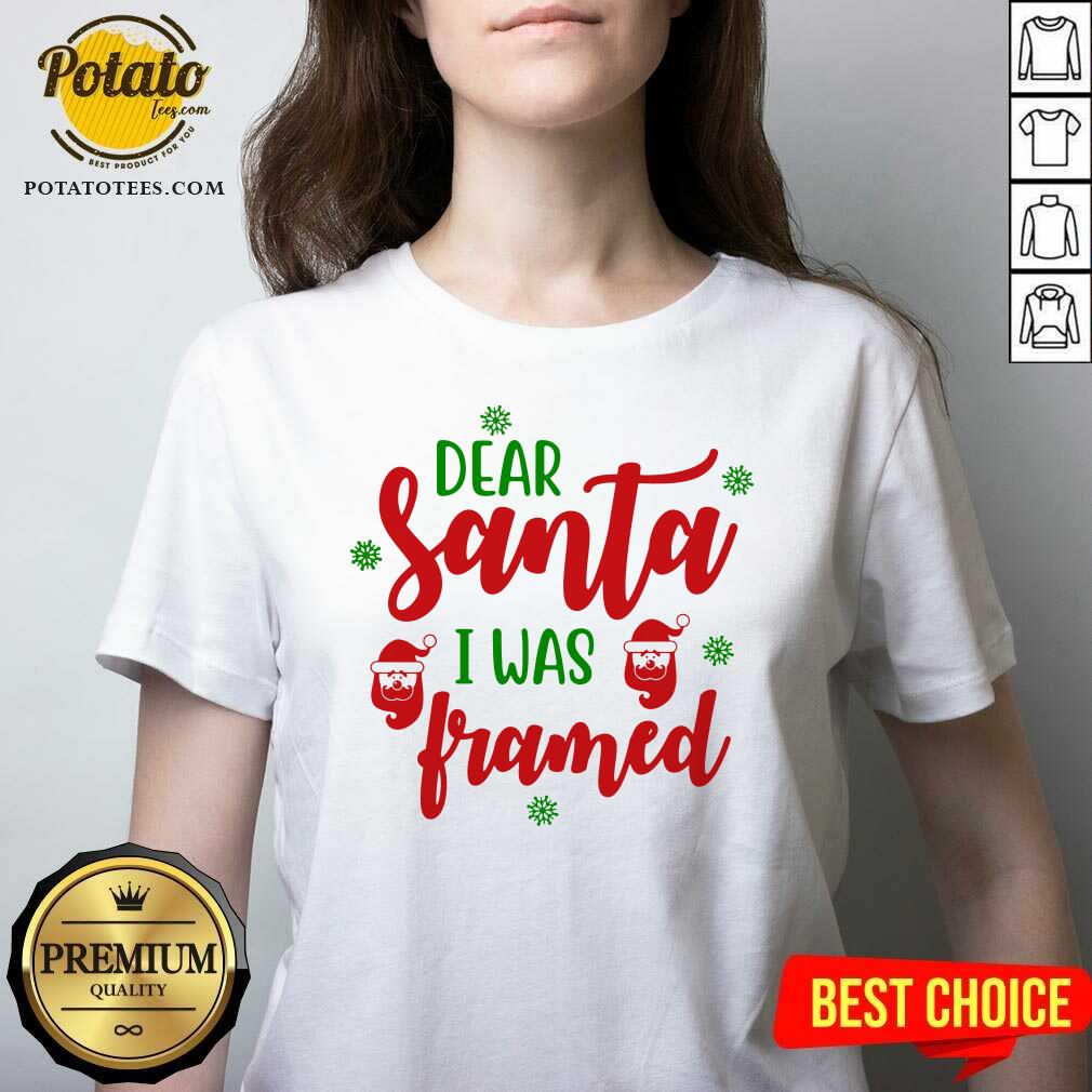 Nice Dear Santa I Was Framed Funny Christmas Humor Shirt - Image 2