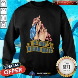 Alternative view of Pretty Stop Asian Hate Ameerica Flag AAPI Shirt