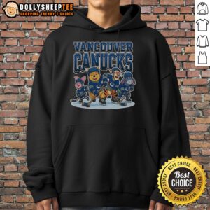 Alternative view of Nice Vancouver Canucks Winnie The Pooh Ice Hockey T-Shirt
