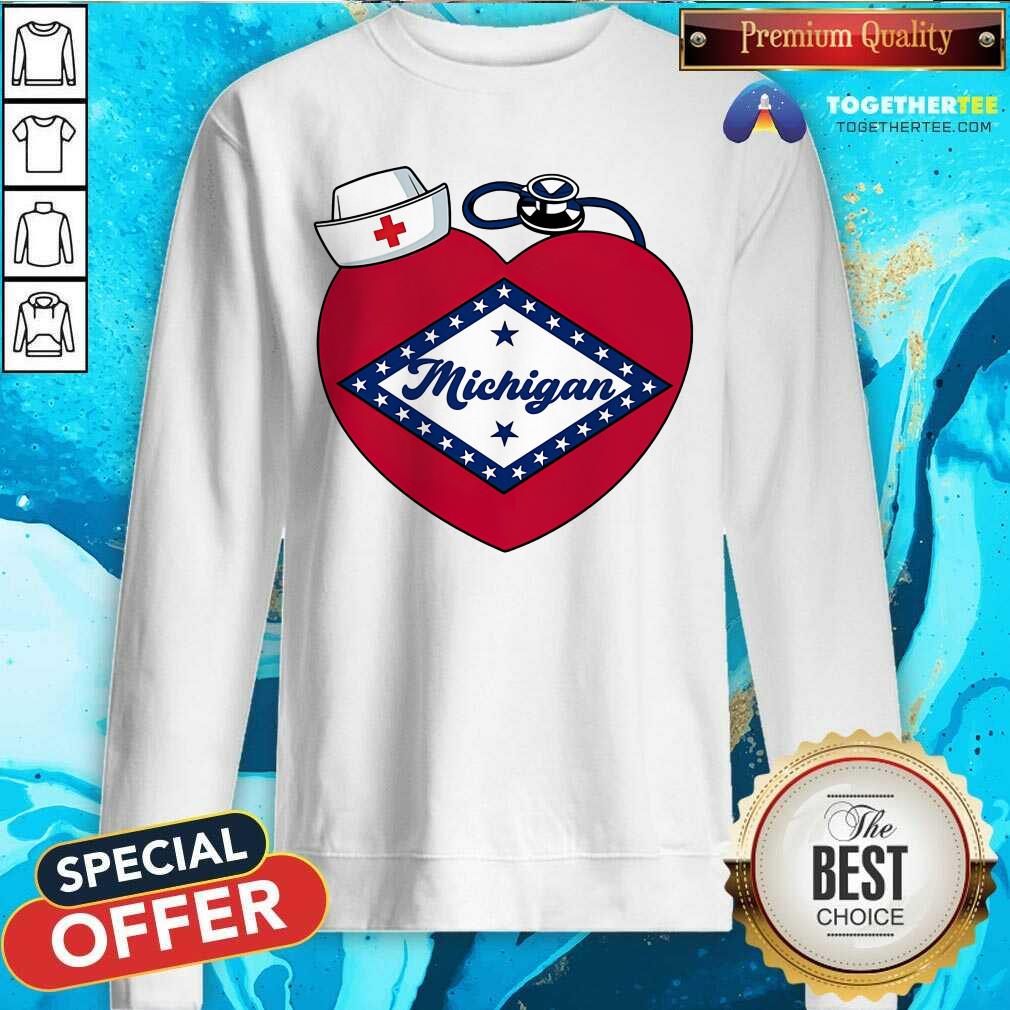 Medical Stethoscope Love Michigan Shirt - Image 2
