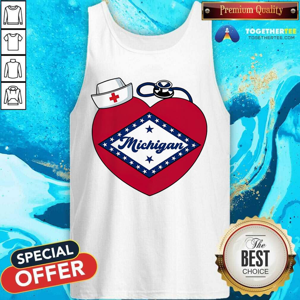 Medical Stethoscope Love Michigan Shirt - Image 4