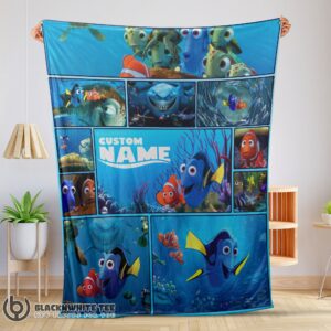 Cute Perfect Disney Pixar Cartoon Finding Nemo With Dory Velveteen Cute Blanket Fleece Customized Blanket