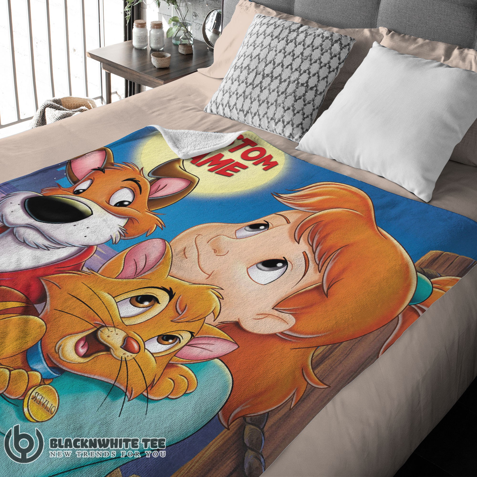Cute Perfect Disney Oliver & Company Jenny Foxworth Oliver Dodger Blanket Fleece Customized Blanket - Image 3
