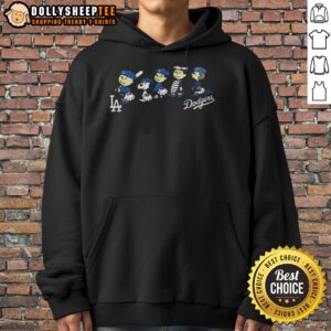 Alternative view of Good Peanuts Cartoon X Los Angeles Dodgers Baseball Team 2026 T-Shirt