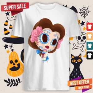 Sugar Skull Bookish Muertos Day Of The Dead Shirt