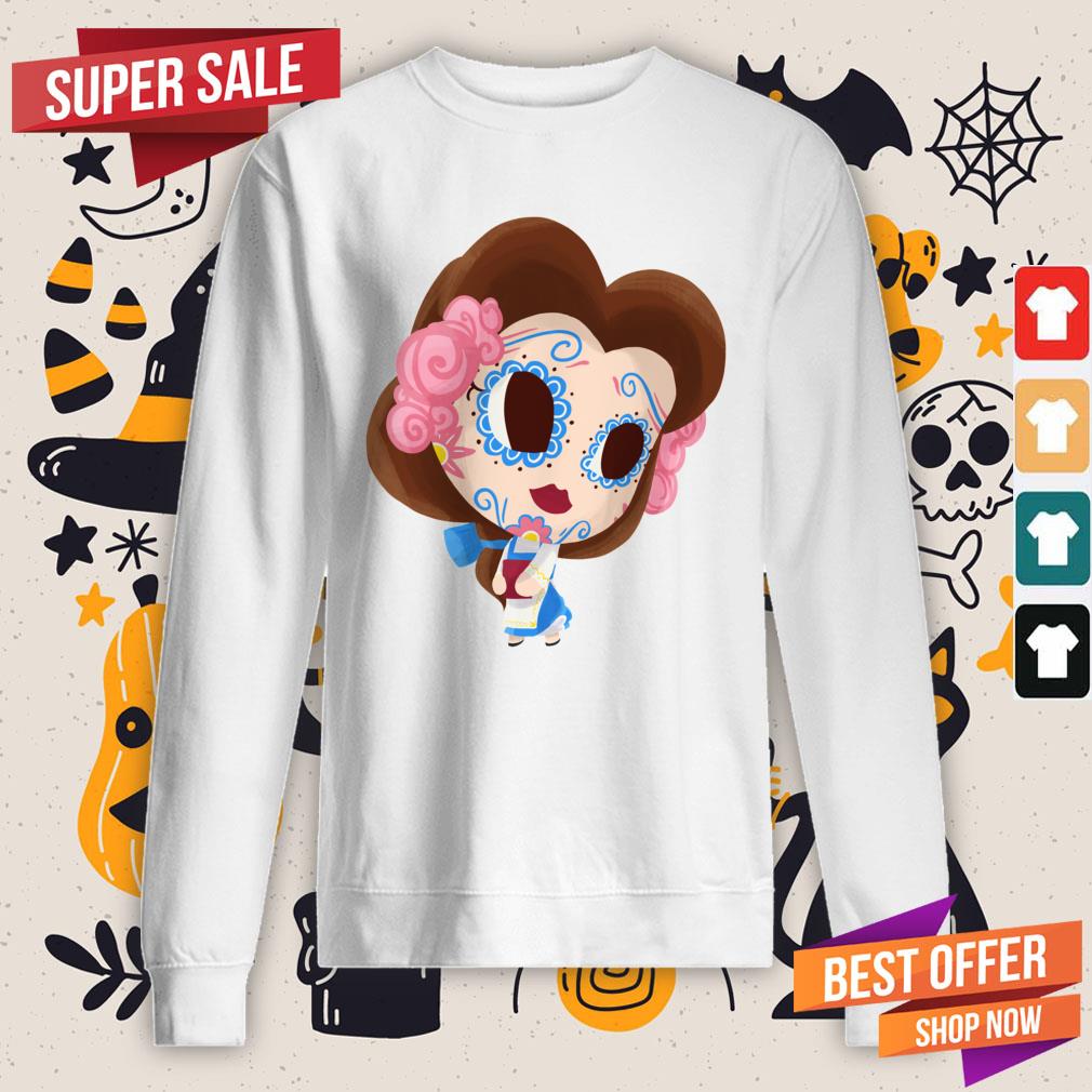 Sugar Skull Bookish Muertos Day Of The Dead Shirt - Image 4