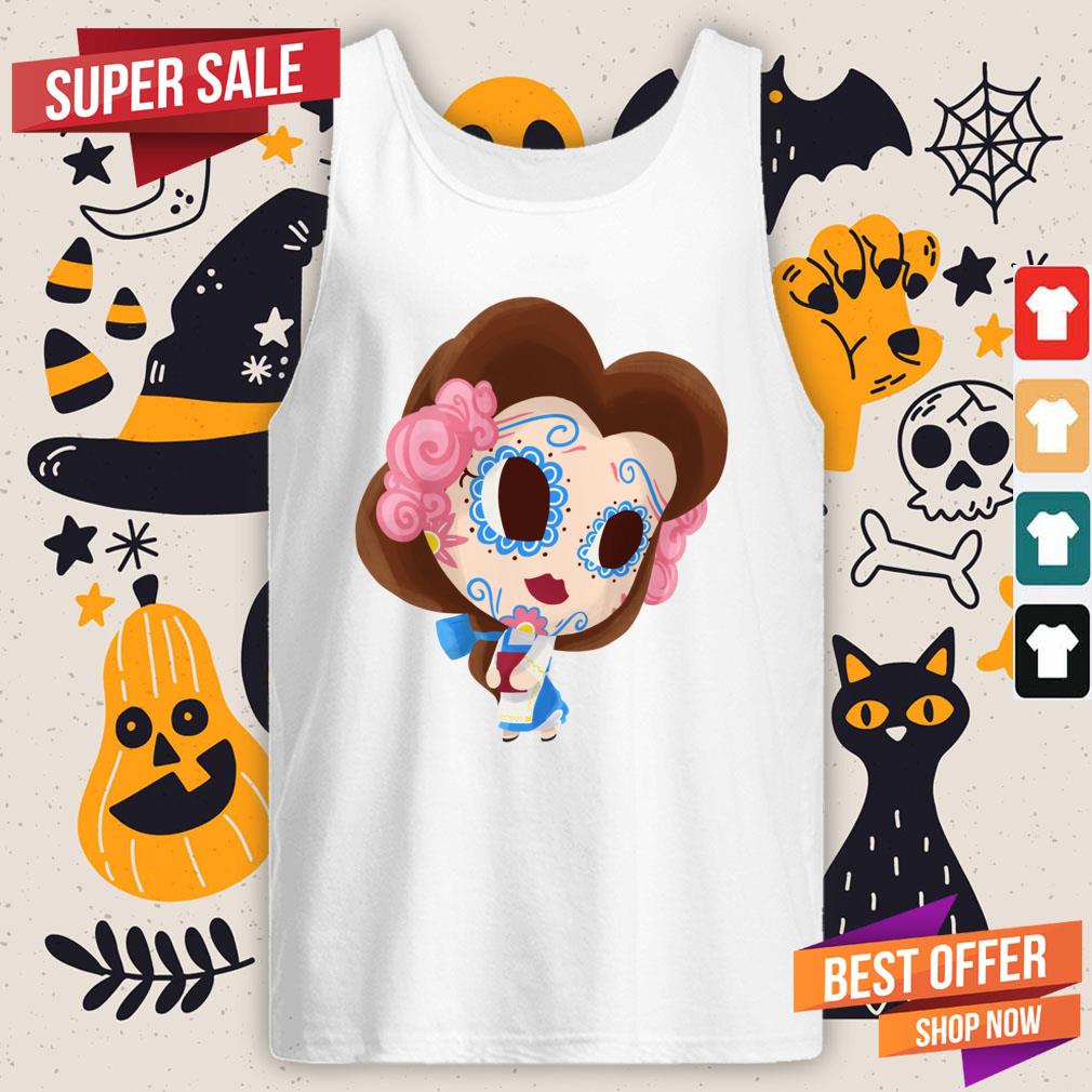 Sugar Skull Bookish Muertos Day Of The Dead Shirt - Image 3