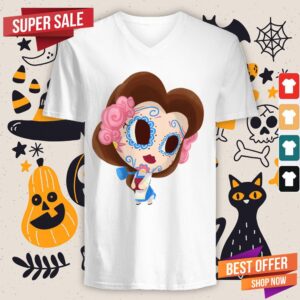 Alternative view of Sugar Skull Bookish Muertos Day Of The Dead Shirt
