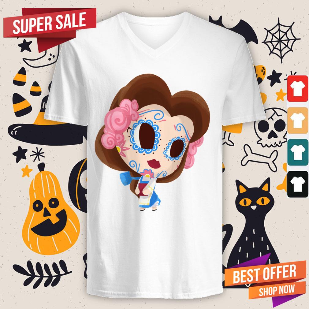 Sugar Skull Bookish Muertos Day Of The Dead Shirt - Image 2