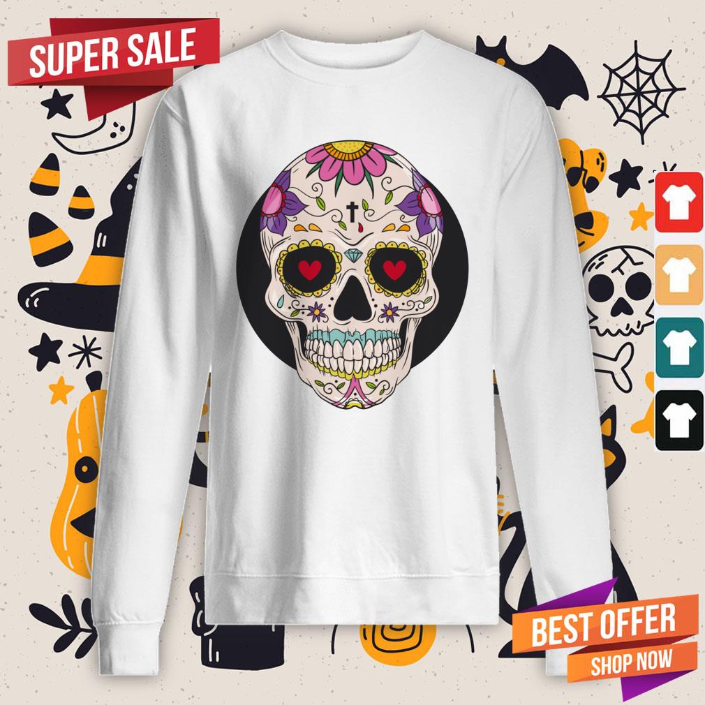 Sugar Skull Day Of The Dead Dia De Muertos Shirt - Image 4