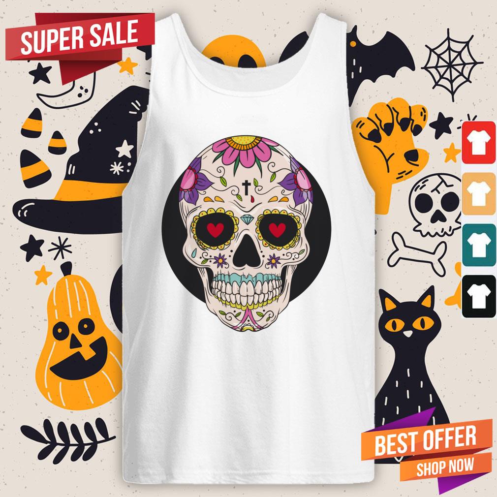Sugar Skull Day Of The Dead Dia De Muertos Shirt - Image 3