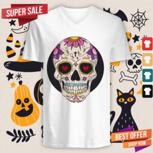Alternative view of Sugar Skull Day Of The Dead Dia De Muertos Shirt