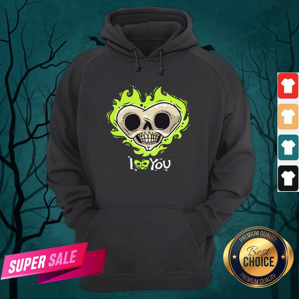 I Love You Skull Heart Halloween Day Shirt - Image 3