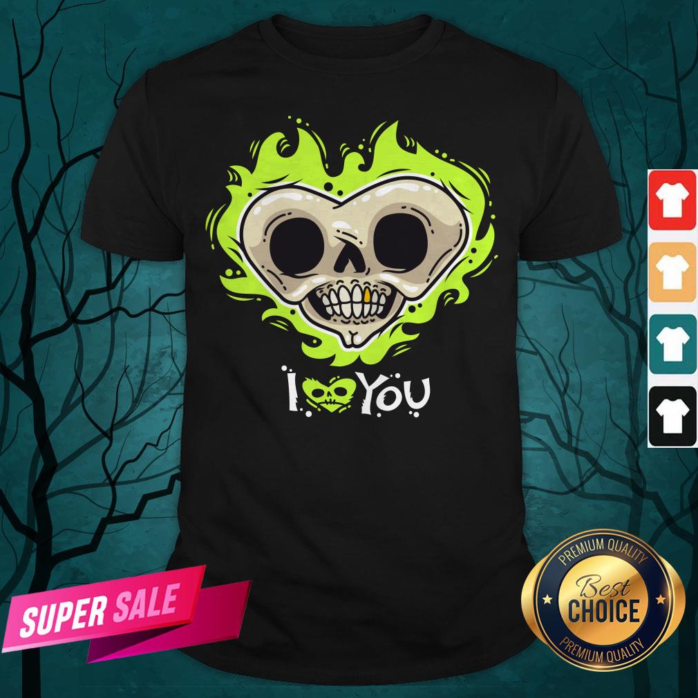 I Love You Skull Heart Halloween Day Shirt