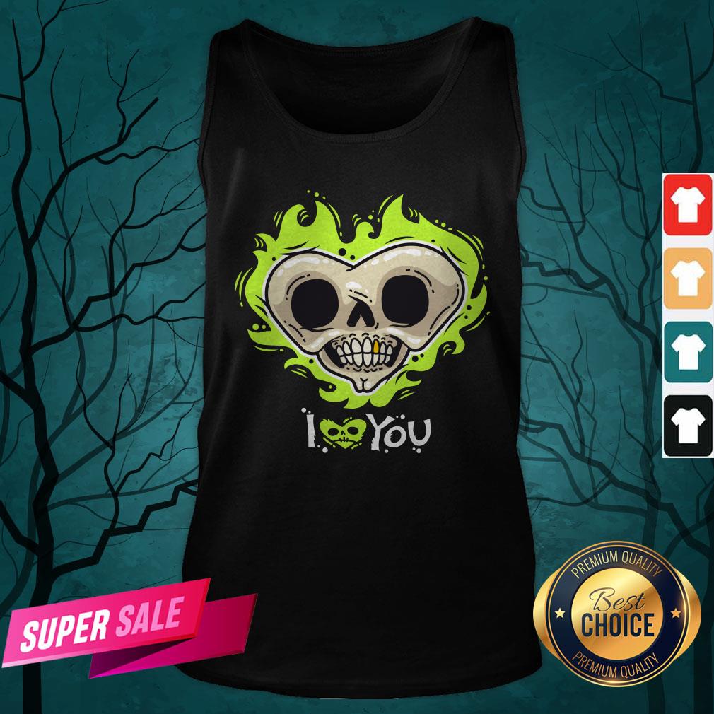 I Love You Skull Heart Halloween Day Shirt - Image 4