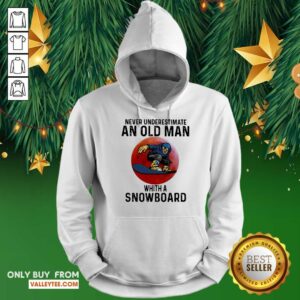 Alternative view of Nice Never Underestimate An Old Man With A Snowboard THe Moon Shirt