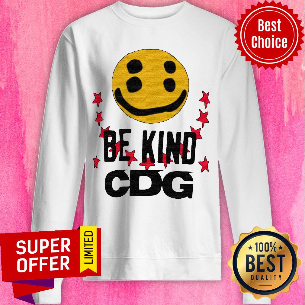 Awesome CDG Smiley Face Be Kind Shirt - Image 5