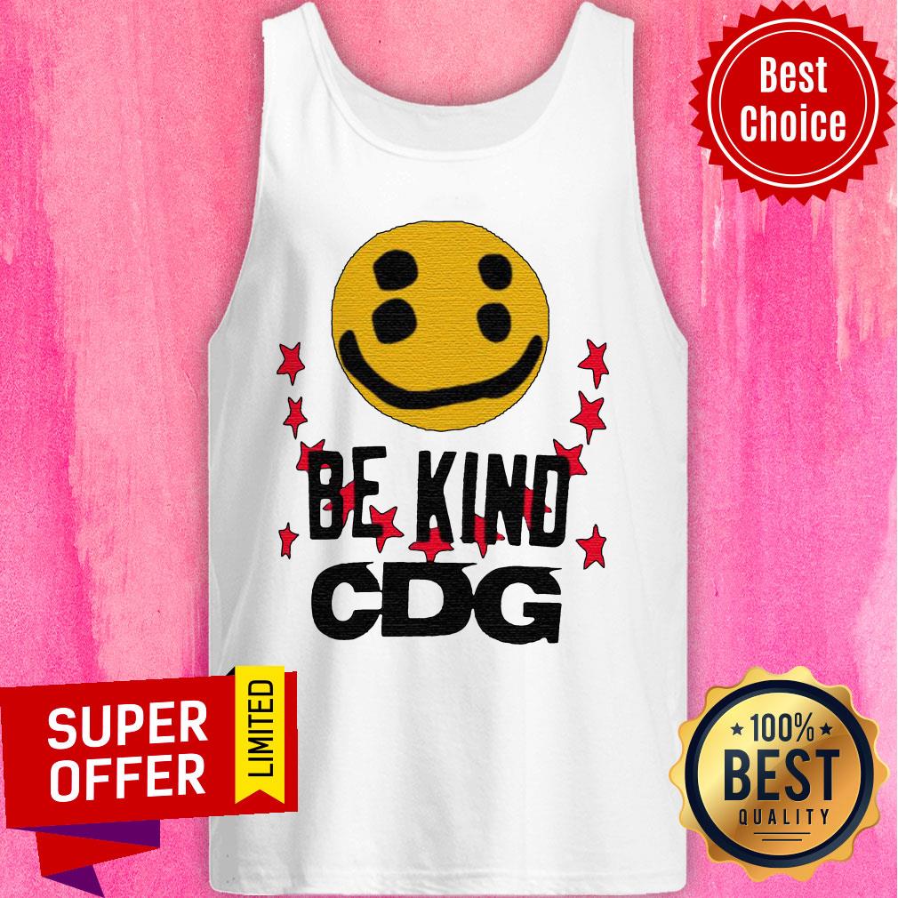 Awesome CDG Smiley Face Be Kind Shirt - Image 4