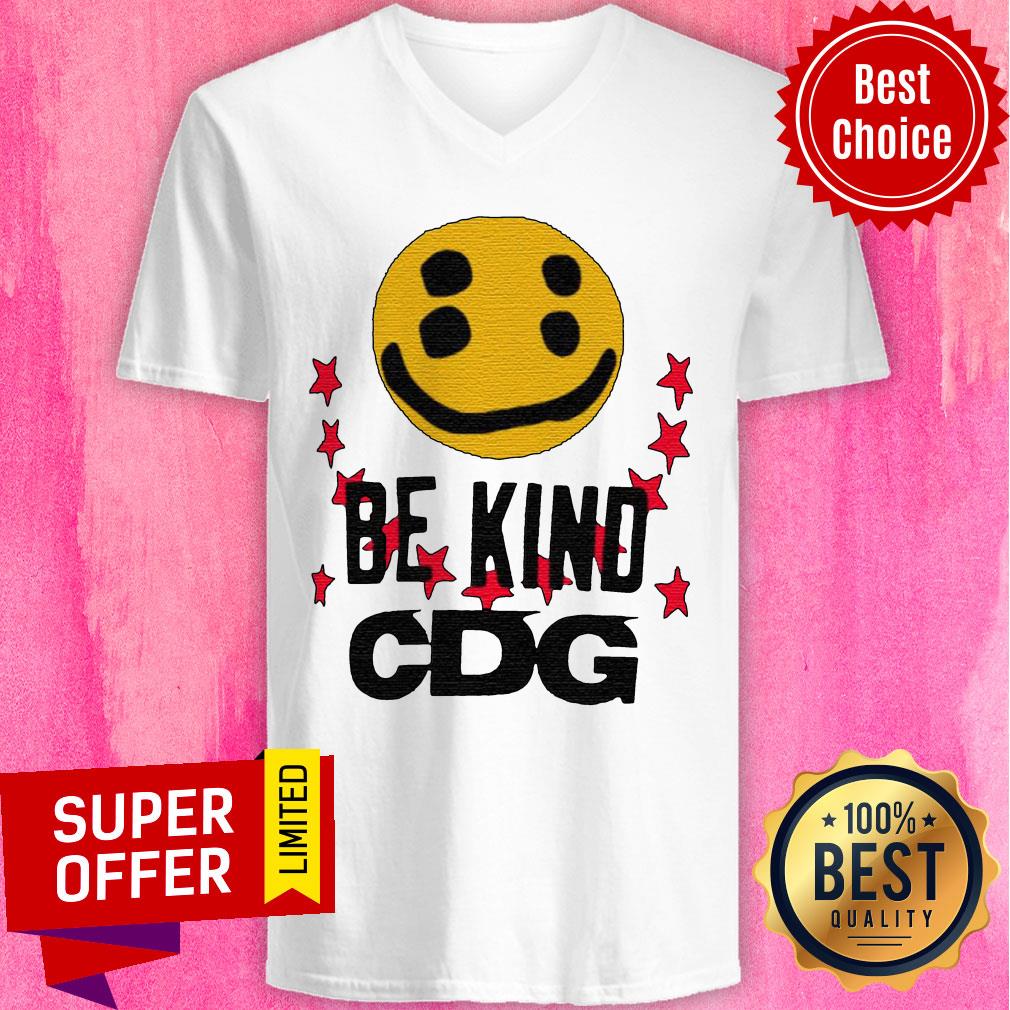 Awesome CDG Smiley Face Be Kind Shirt - Image 3