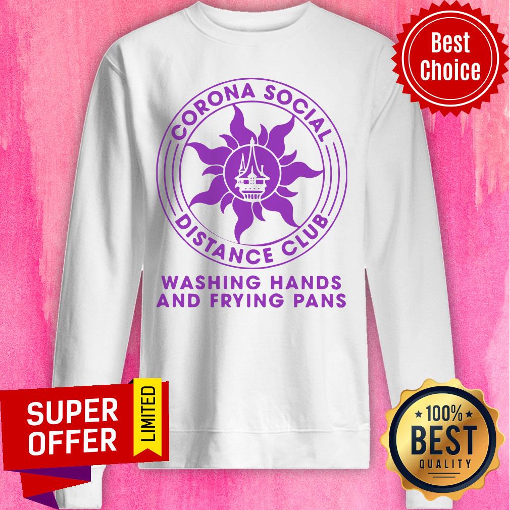 Top Corona Social Distance Club Washing Hands And Frying Pans Shirt - Image 2