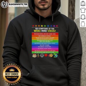 Alternative view of Awesome 10 Symptoms Of The Woke Mind Virus You Care For The Planet And All Of It's Life T-Shirt