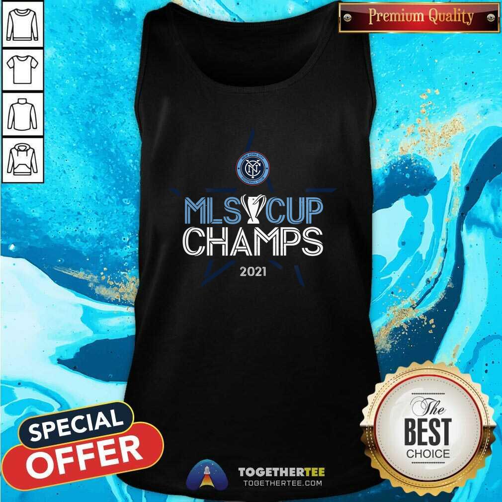 Official New York City FC Fanatics 2021 MLS Cup Champions T-Shirt - Image 3