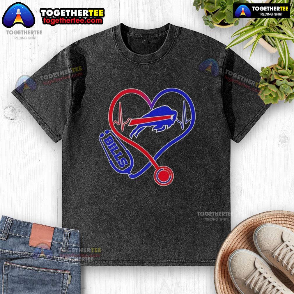 Premium Nurse Love Buffalo Bills T-Shirt - Image 6