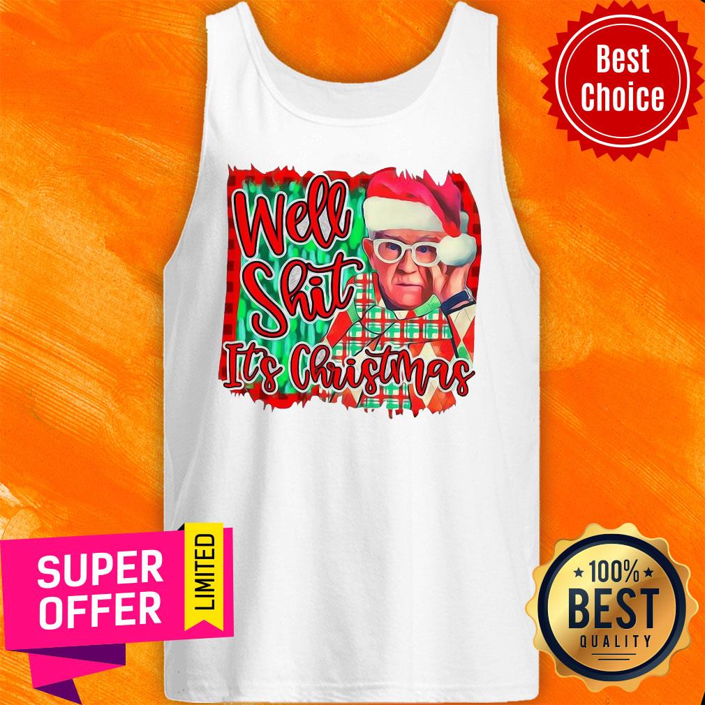 Awesome Leslie Jordan Santa Well Shit It’s Christmas Shirt - Image 3