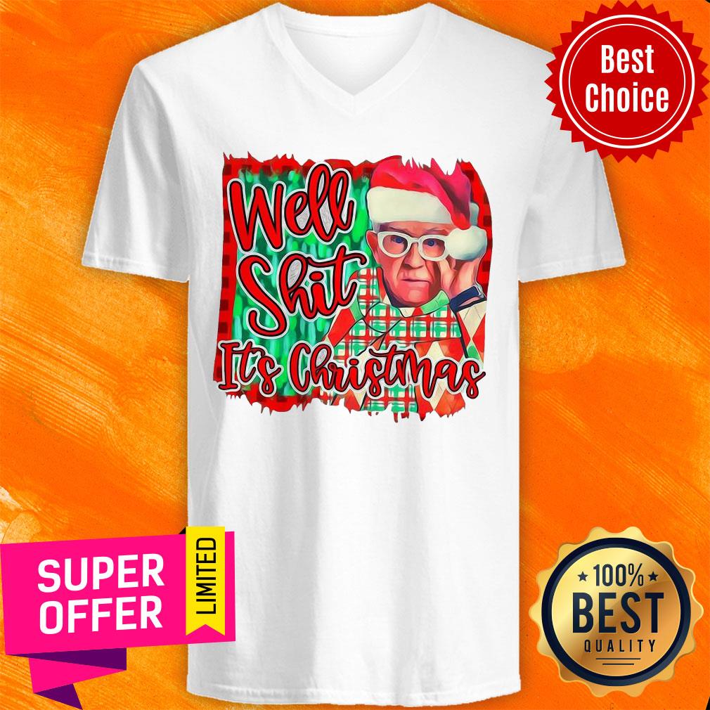 Awesome Leslie Jordan Santa Well Shit It’s Christmas Shirt - Image 4