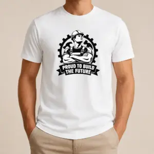 Pretty Funny Labour Day Proud Worker Silhouette Shirt