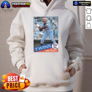 Alternative view of Official Kirby Puckett Minnesota Twins 1985 Topps Baseball Card Player T-Shirt