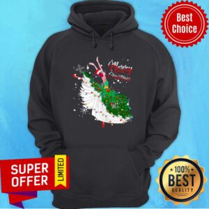Alternative view of Ballet Girl Bling Light Merry Christmas Shirt