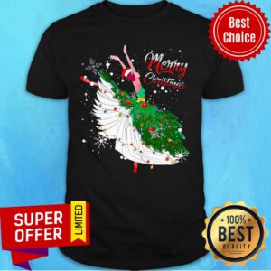 Ballet Girl Bling Light Merry Christmas Shirt
