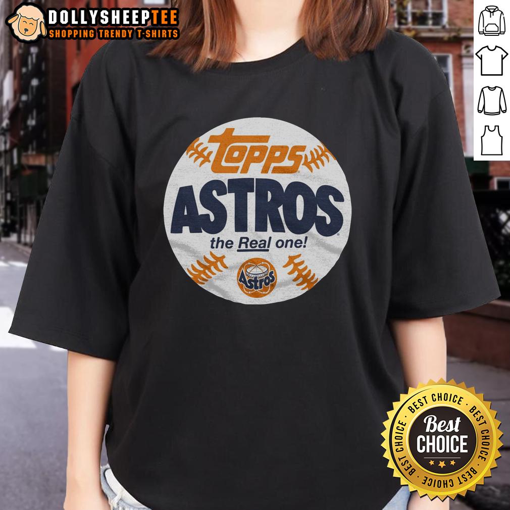 Premium Houston Astros MLB X Topps Baseball The Real One T-Shirt - Image 3