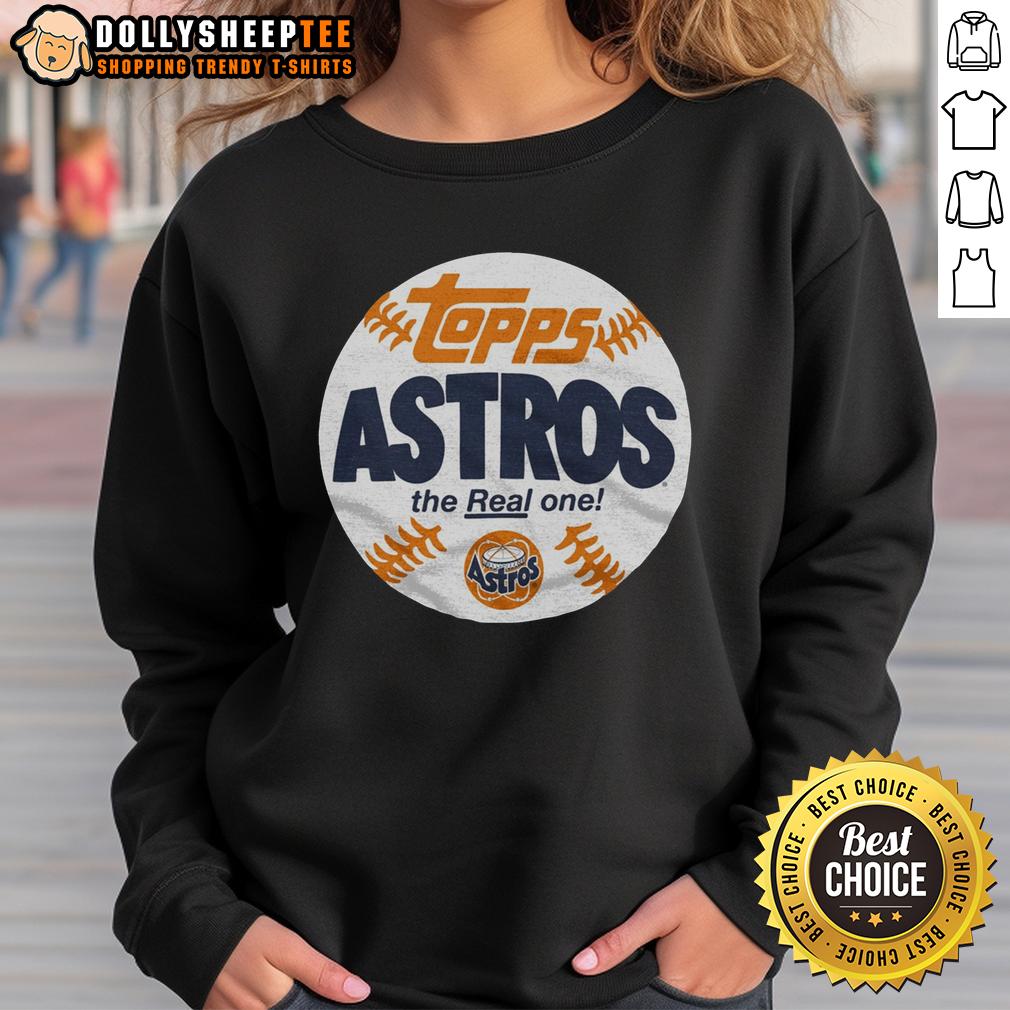 Premium Houston Astros MLB X Topps Baseball The Real One T-Shirt - Image 5