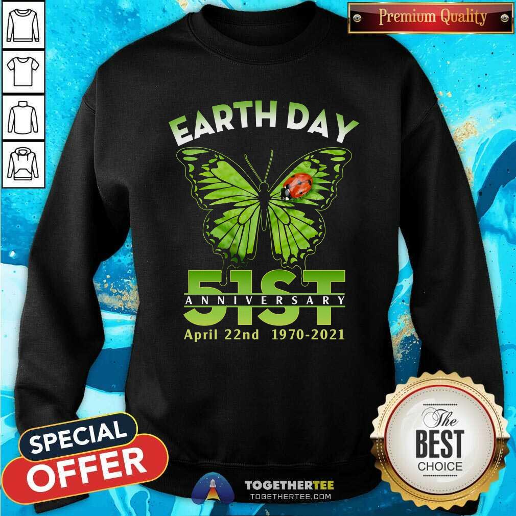 Awesome Earth Day 51st Anniversary 2021 Butterfly Shirt - Image 4