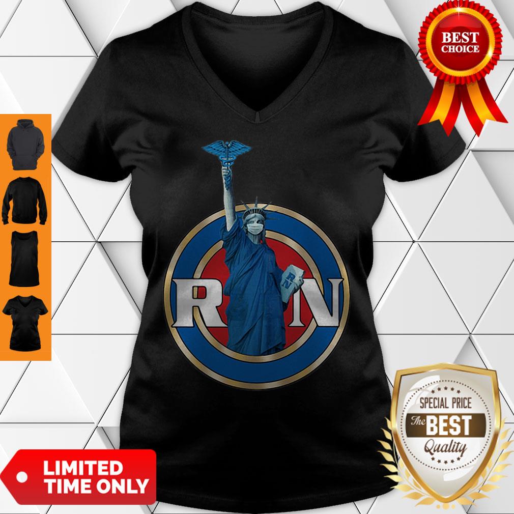 Nice Statue Of Liberty RN Registered Nurses Shirt - Image 4
