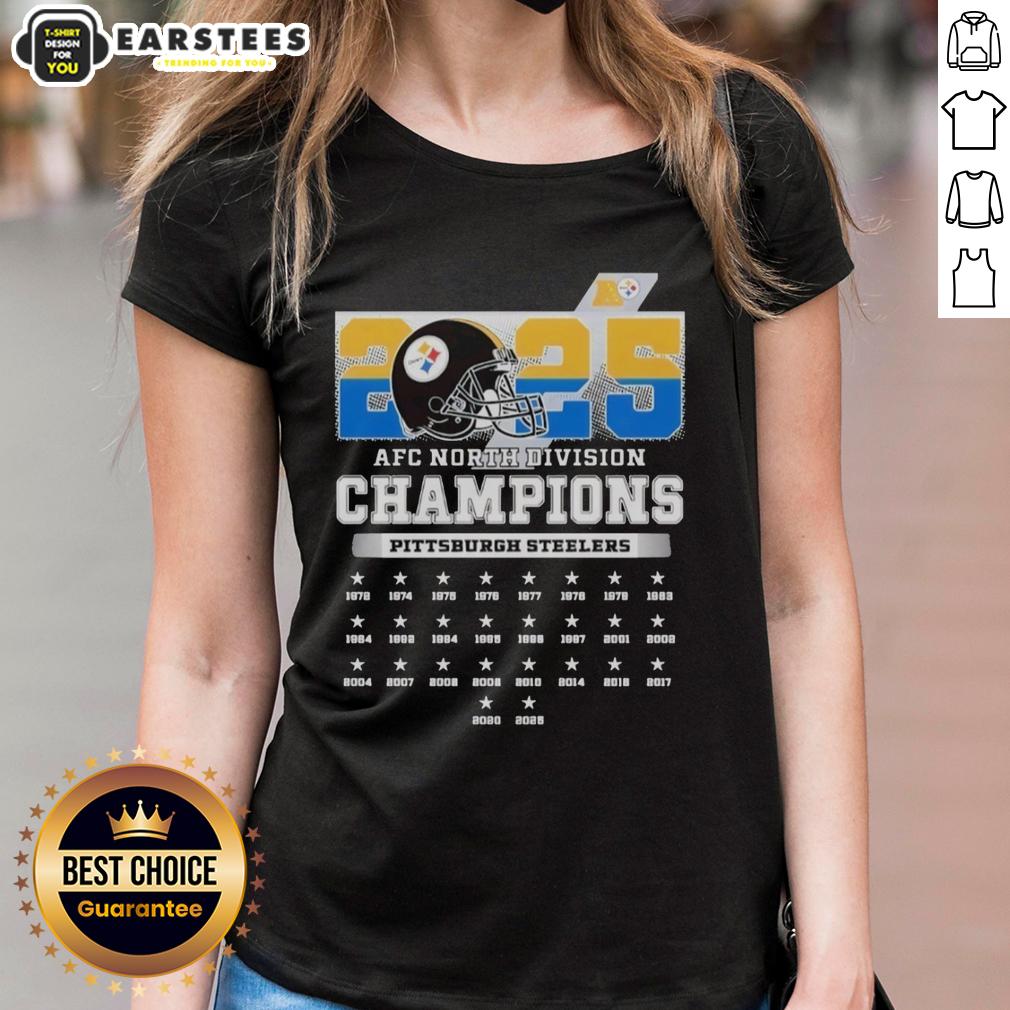 Good 2025 AFC South Division Champions Pittsburgh Steelers T-Shirt - Image 3