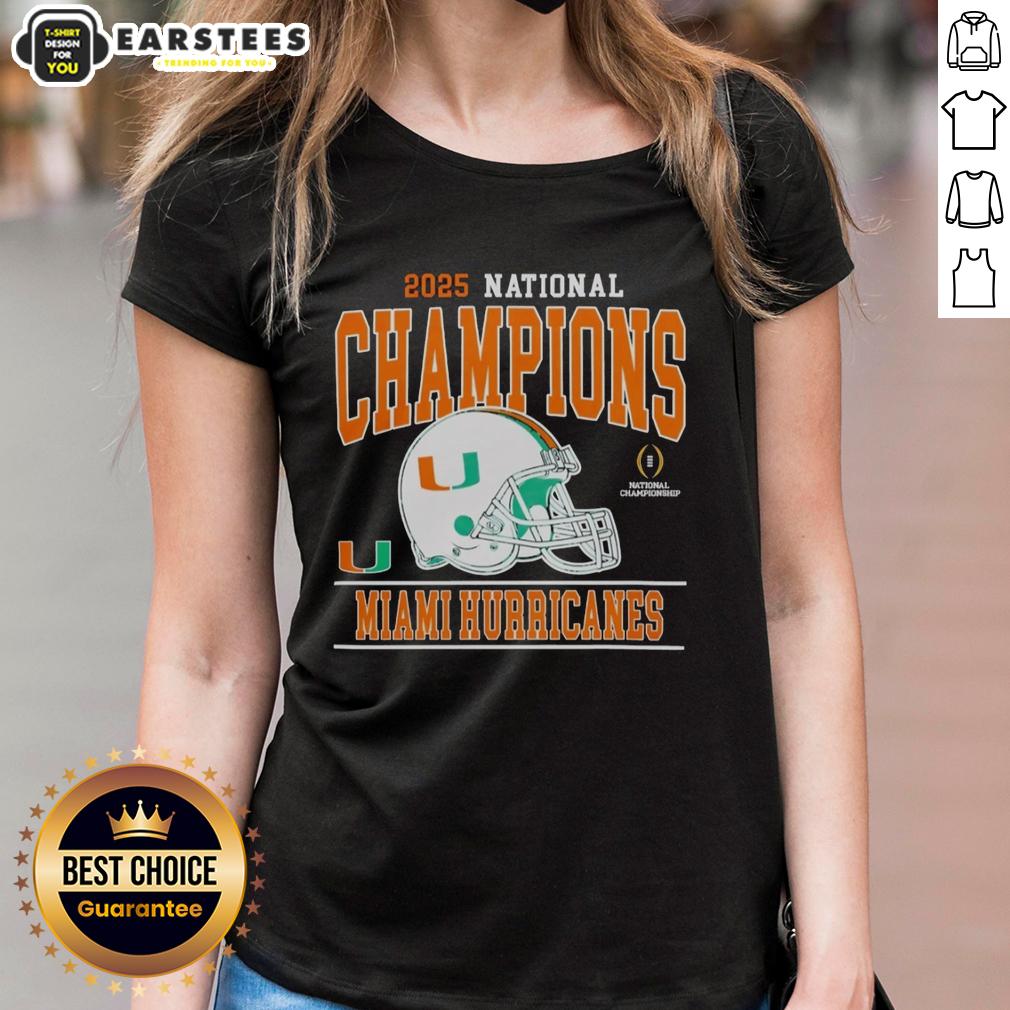 Good 2025 CFP National Champions Miami Hurricanes Football T-Shirt - Image 3