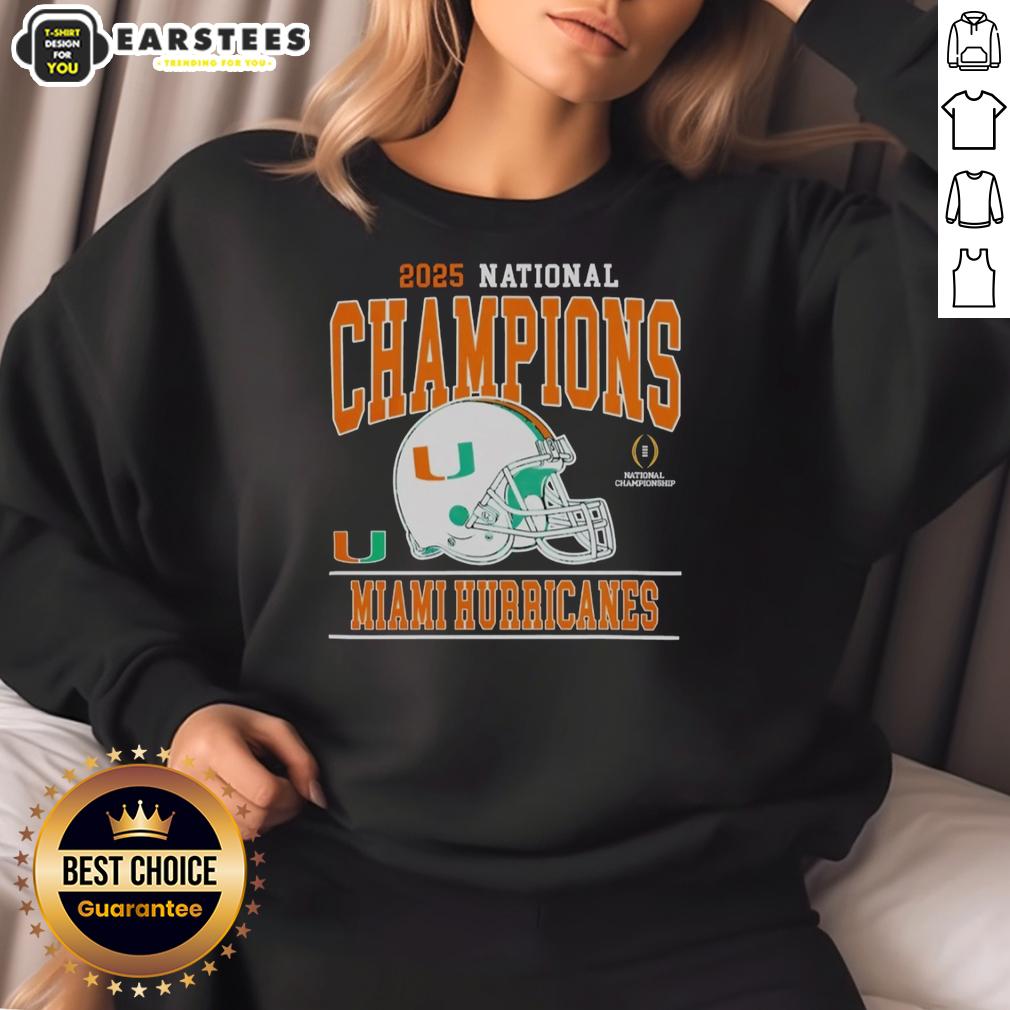 Good 2025 CFP National Champions Miami Hurricanes Football T-Shirt - Image 5